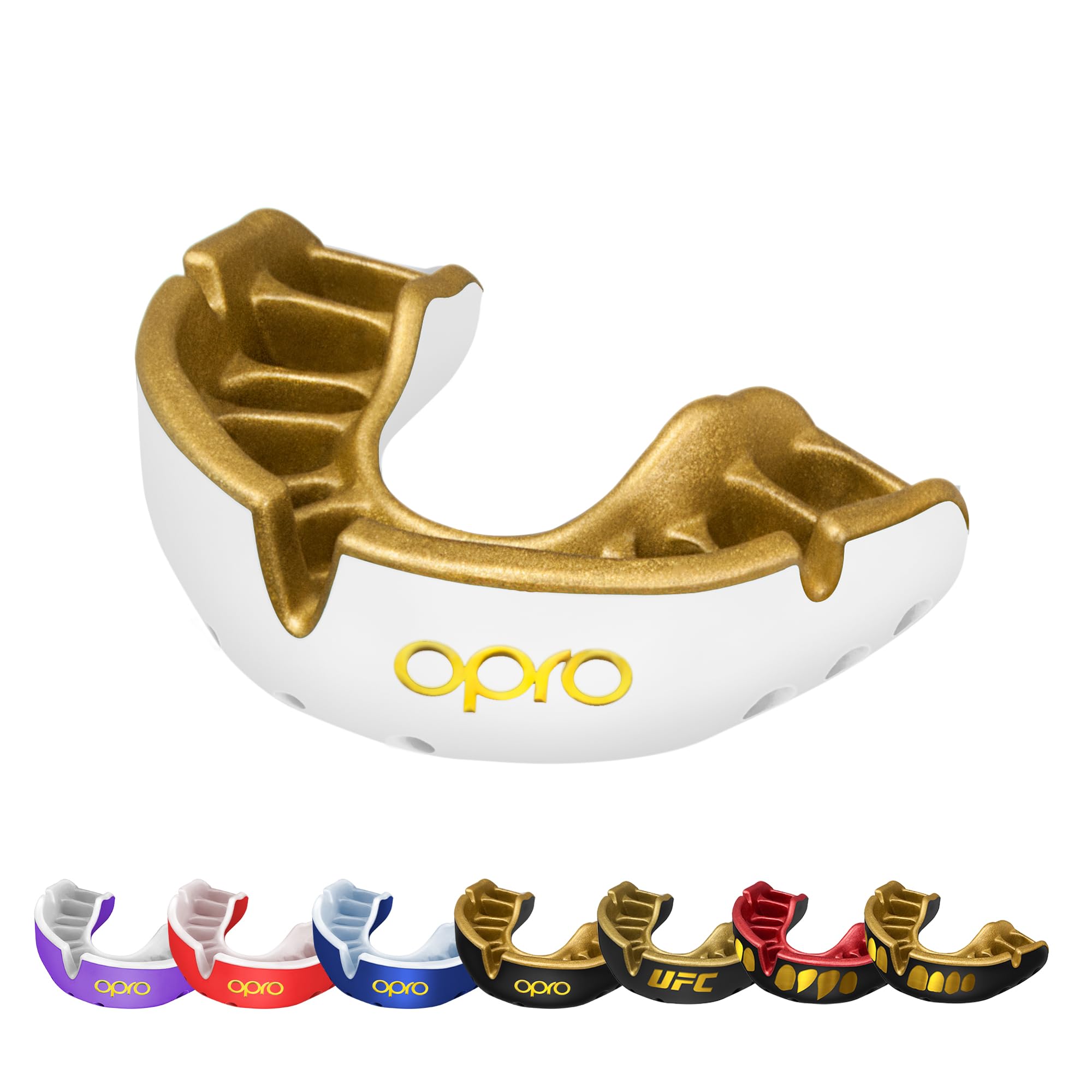 OPRO Gold Level Sports Mouthguard, Premium Fit Adult & Kids | Easy Self-Fit Gum 