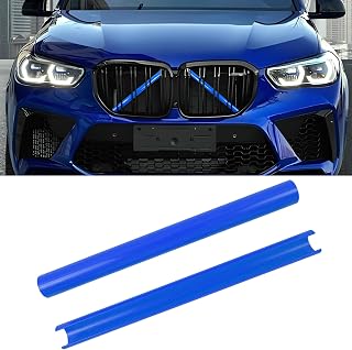 Aojezoor V Brace Wrap Covers Compatible with BMW Grille Inserts StripesWrap | Blue Grill Inserts Compatible with BMW G01 G02 G05 G06 G07 F15 F16 F25 F26 E70 For X3 X4 X5 X6 X7 Series Accessories