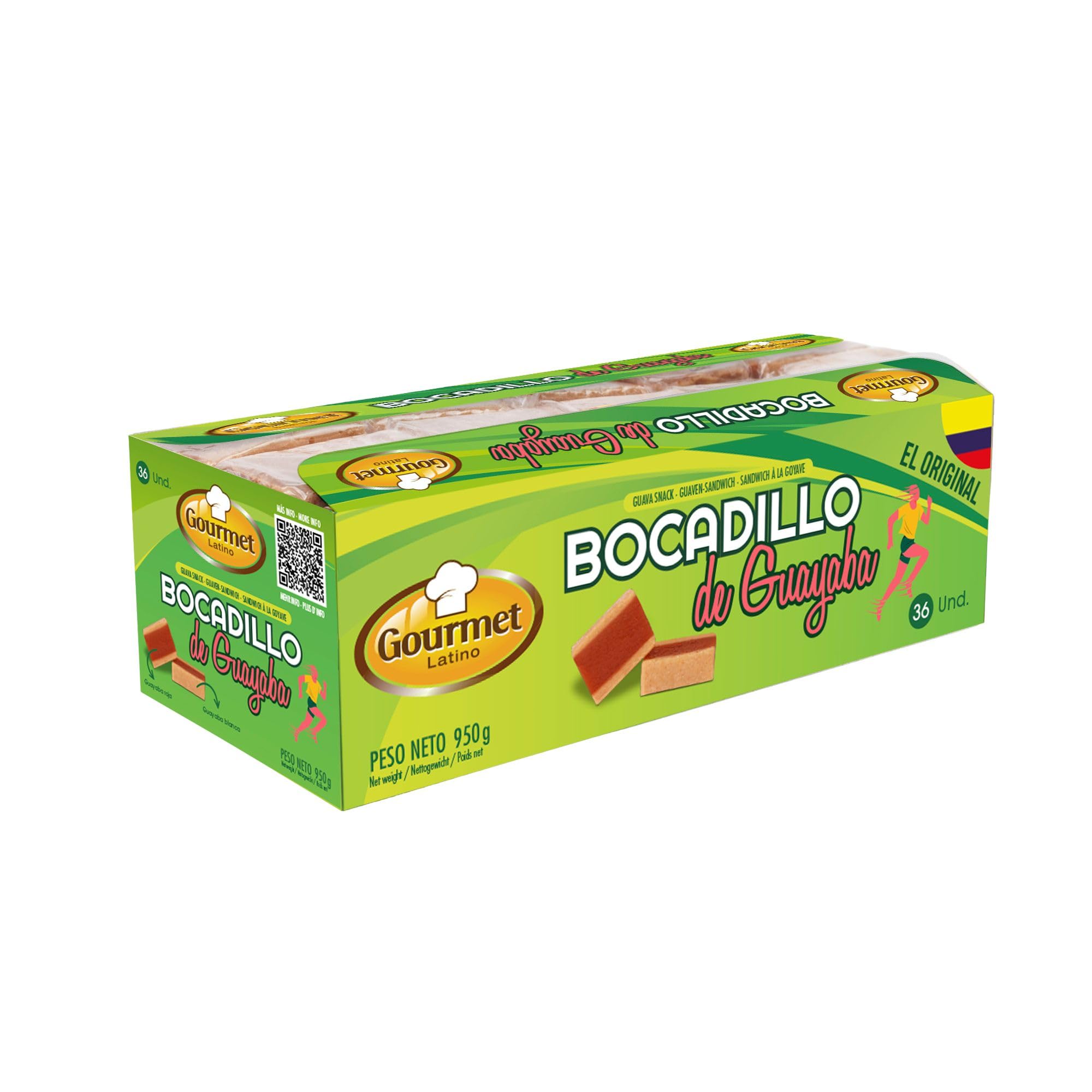 Gourmet Latino - Pack of 36 Guava Snacks - 950g - Sweet Flavor | Energy Value 23