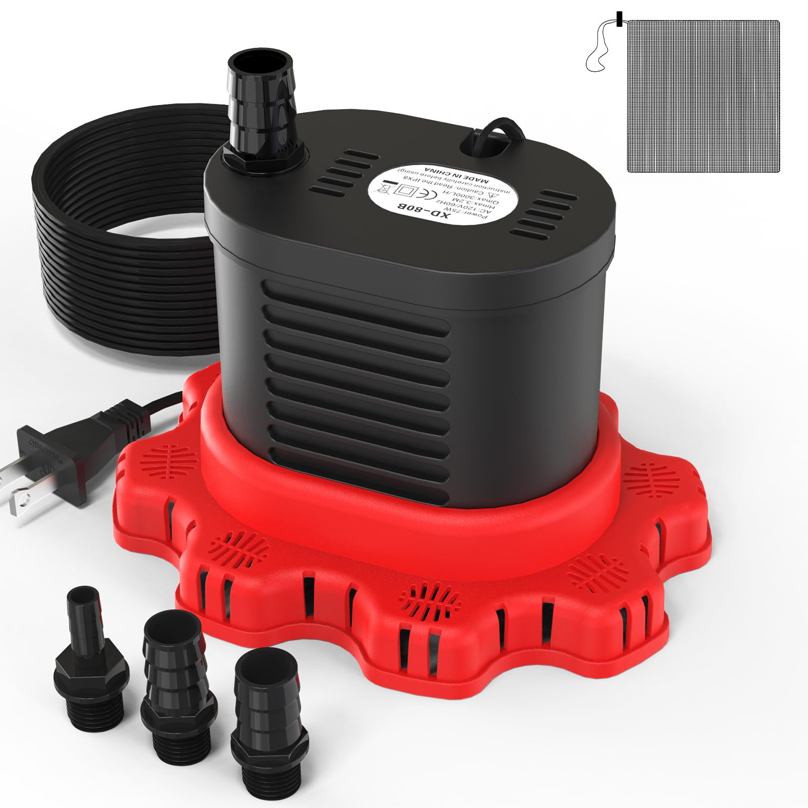 AgiiMan 850GPH Pool Cover Pump, Submersible Sump Pump above Ground | 16FT Drain 