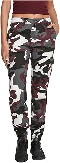 Urban Classics Ladies High Waist Camo Cargo Pants Women's Trousers Model Cargo Dark Camouflage