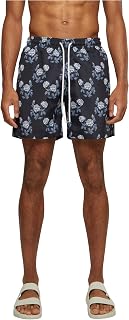 Urban Classics Pattern Swim Shorts Palm Men's Swimming Shorts Black/Olive Basics, Streetwear