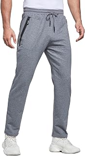 ZOXOZ Pantalon Chandal Hombre Algodón con Cremallera Bolsillos Cintura Elástica Ajustable