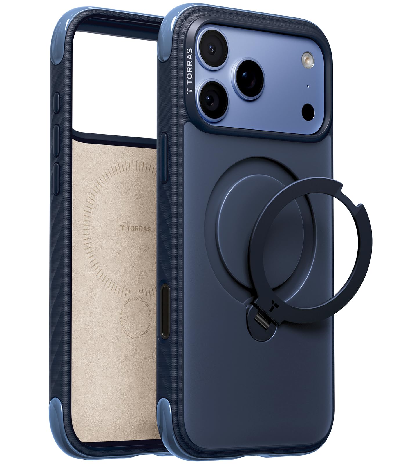 TORRAS Q3 Rugged for iPhone 17 Pro Max/18 Pro Max Case, 360° Magnetic Stand