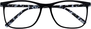 OPULIZE Arc Reading Glasses Square Frame Thin Elegant Spring Hinges Anti-Scratch Men Women R66
