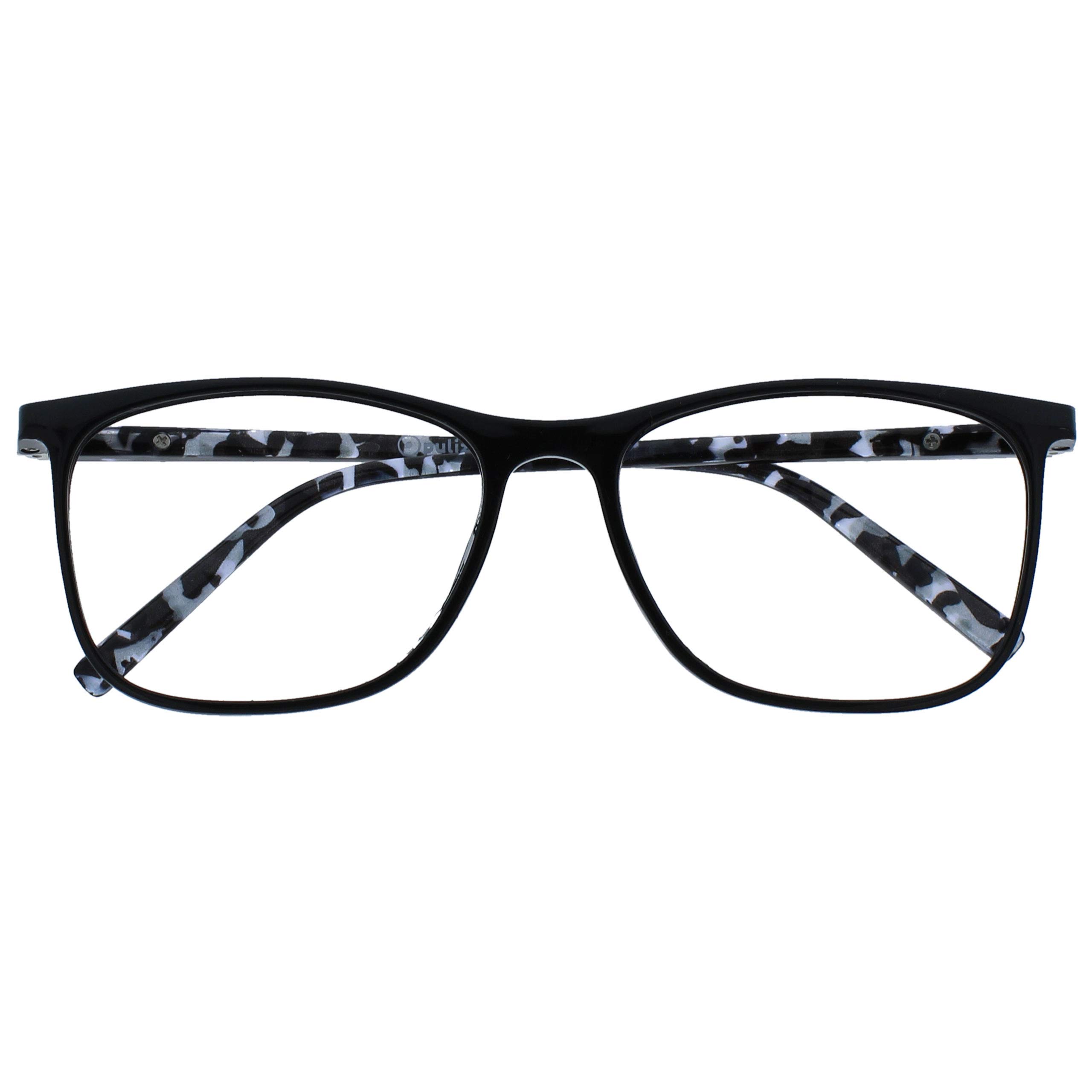 OPULIZE Arc Reading Glasses Square Frame Thin Elegant Spring Hinges Anti-Scratch