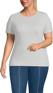 Lands' End Women's Cotton Rib Knit T-Shirt
