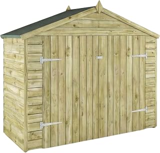 Waltons 7x3 ft Wooden Bike Shed, Garden Bike Storage, Double Doors | Bicycle Store and Tool Shed, Apex Roof, 7mm Overlap Cladding, OSB Floor and Roof, 10 Year Anti-Rot Guarantee