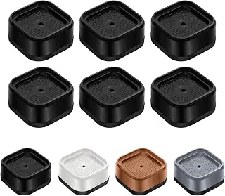 shouwuhho Pack of 6 Adjustable Bed Risers Heavy Duty Height 2.5cm Square Stacking Risers for 3.5cm or 7.5cm Bed Desk Table Sofa Chair Frame