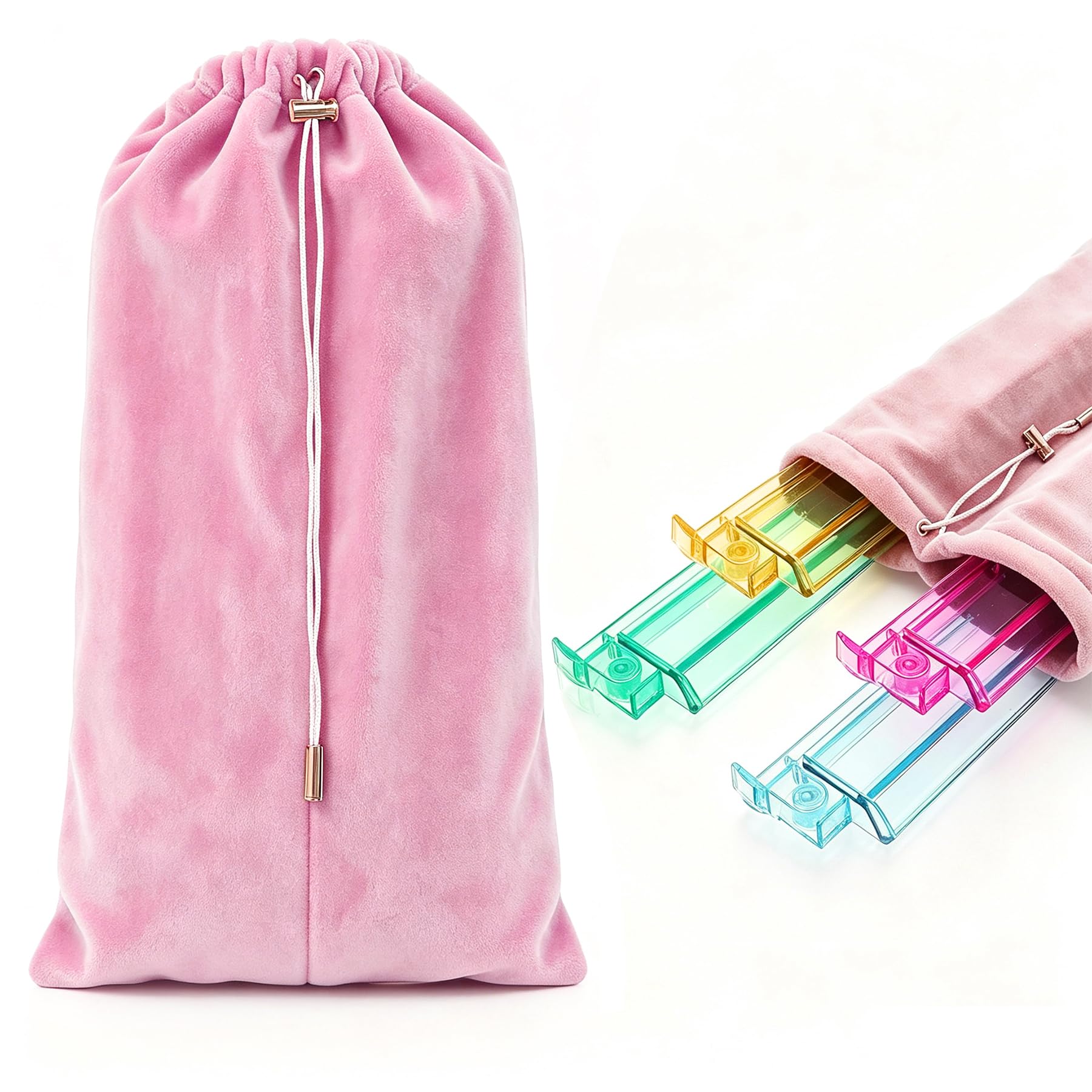 Mahjong Rack Storage Bag with 4 Dividers for 16"-20" Mahjong Racks (Pink) | Soft
