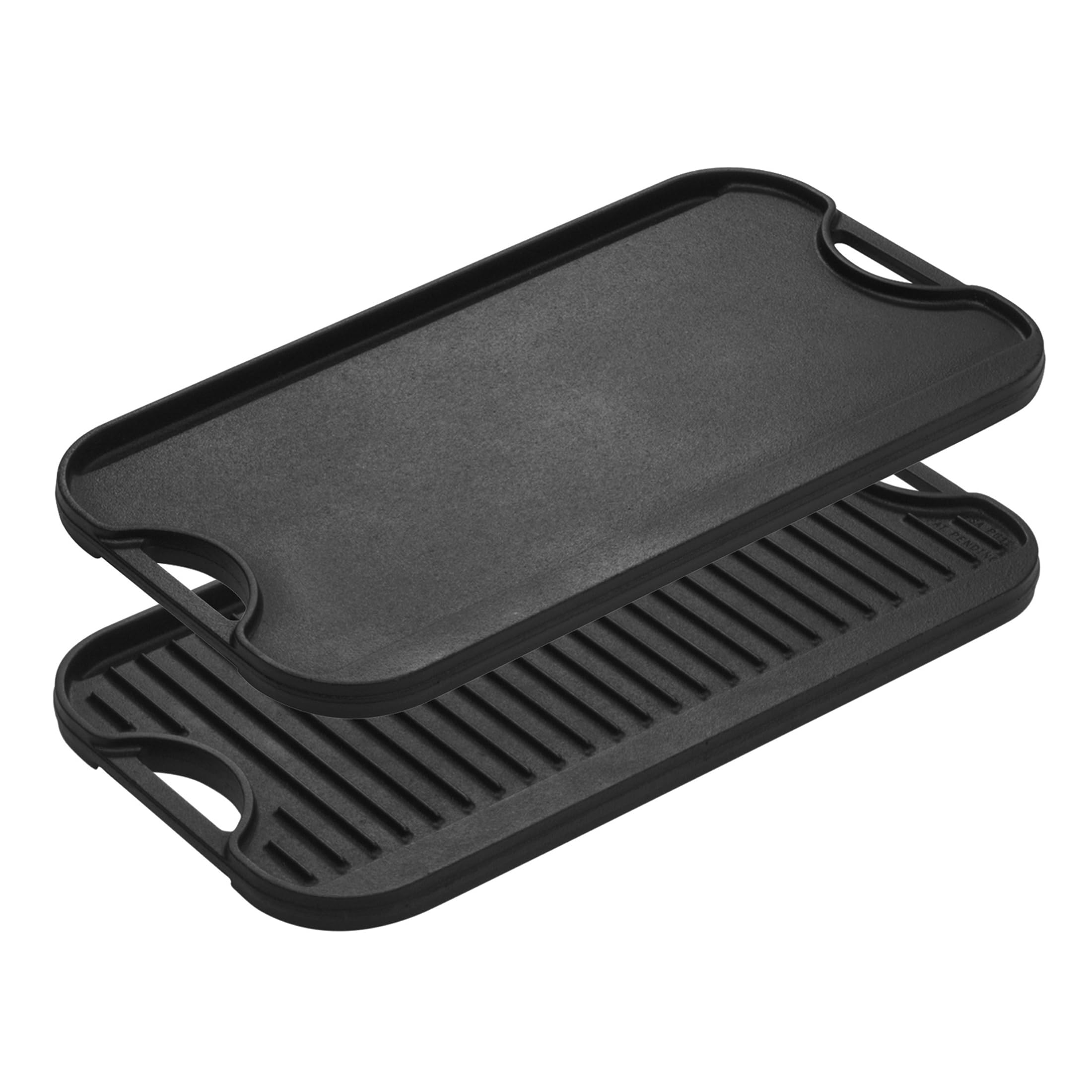 Lodge Pro-Grid Reversible Grill/Griddle, PFAS-Free, 20 x 10.5 Inches | Dual-Side
