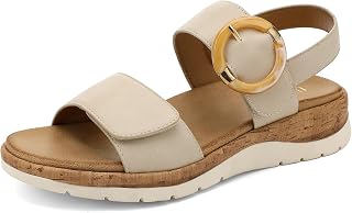 UBFEN Women's Flat Sandals with Arch Support Open Toe Summer Comfortable Casual Shoes