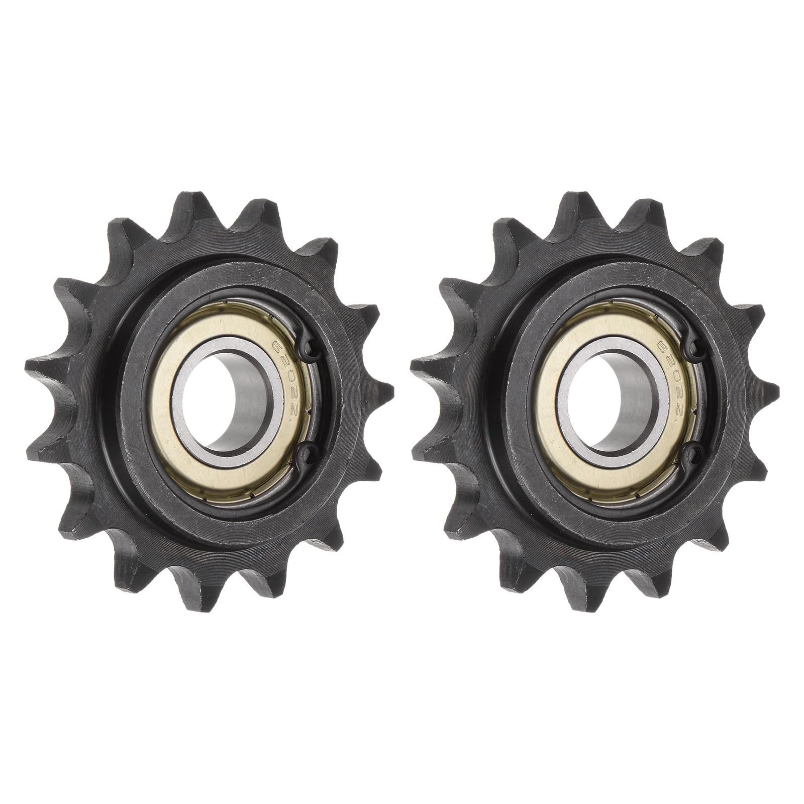 uxcell 2pcs ANSI #40 / DIN(ISO)08A Roller Chain Idler Sprocket 15mm Bore, 1/2" P