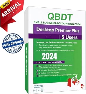 Quick - Books Desktop Premier Plus 2024 | 5 Users | CANADA Version | NO DVD | LIFETIME License | Amazon Message Delivery(Within 12hrs) | Only PC, Not for Mac