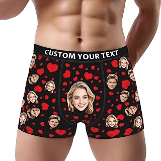 Boxers with Face, Boyfriend Underwear with My Face, Customized Gifts for Men Christmas Valentines Birthday