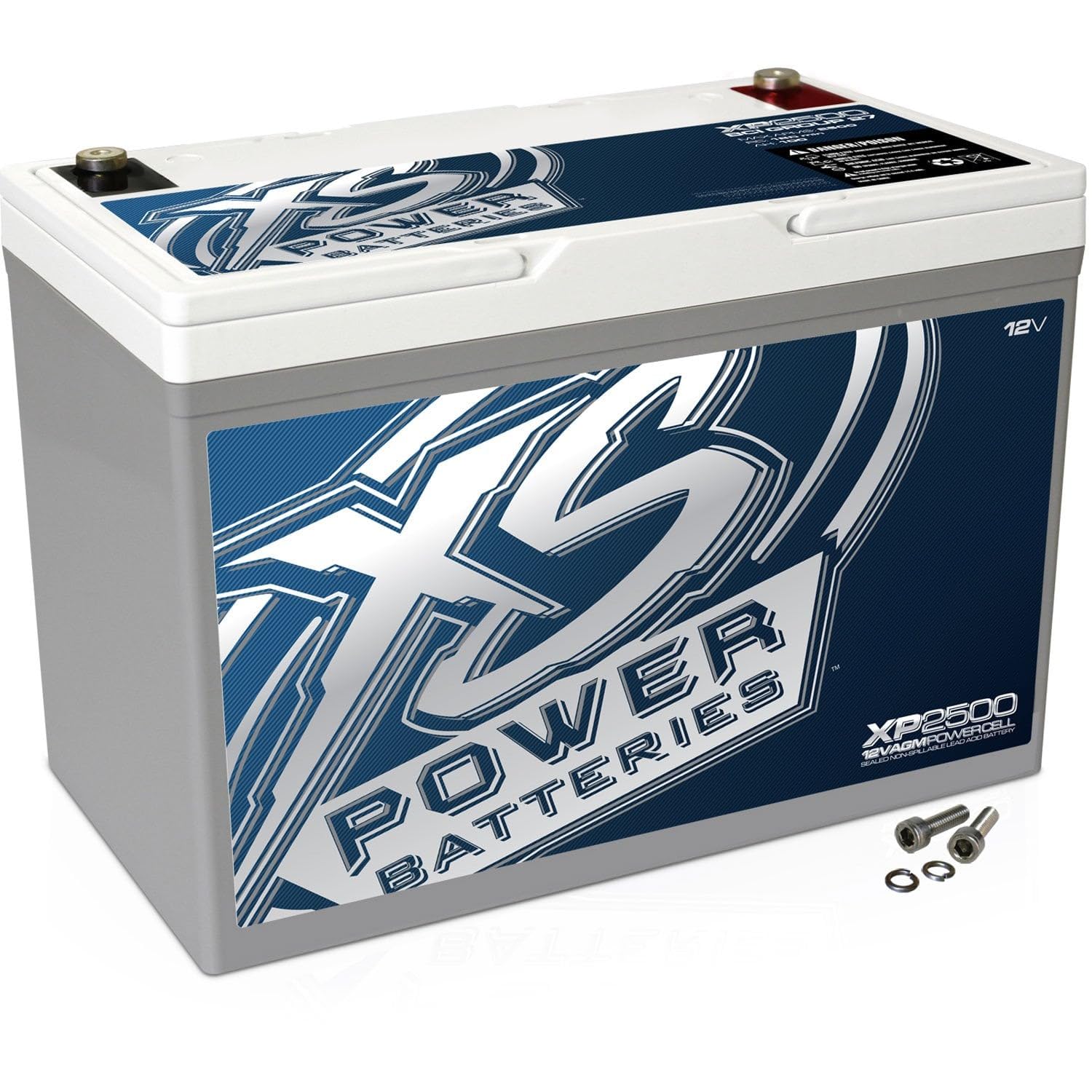 XS Power XP2500 XP Series 12V 2500 Amp AGM Supplemental Battery with M6 Terminal