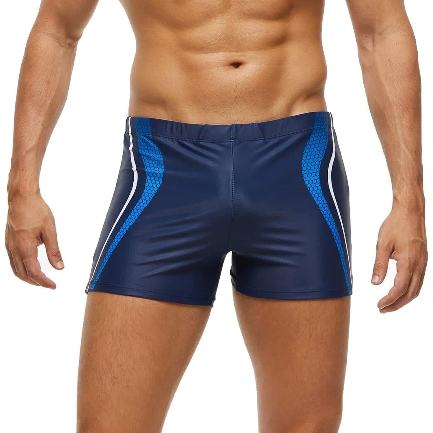 Arcweg Men's Swim Trunks with Removable Pad and Drawstring Shorts Elastic Low Wa