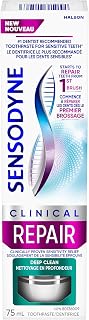 Sensodyne Clinical Repair Mint Toothpaste for Sensitive Teeth (Deep Clean), 75ml