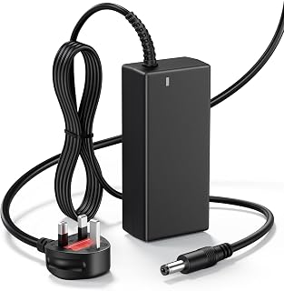 DINTYOU 24V Power Supply Adapter Charger Compatible with Logitech G29 G920 G923 Racing Wheels and Compatible with Fujitsu Scanner FI-6130 FI-6140 | Brennan JB7 B3 Series | Durable Charger Cable Cord