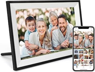 Anna Bella 10.1 Inch WiFi Digital Picture Frame HD 1280 x 800 Touchscreen | Electronic picture frame via AiMOR app share photos & videos, 32GB memory, automatic rotation, gift