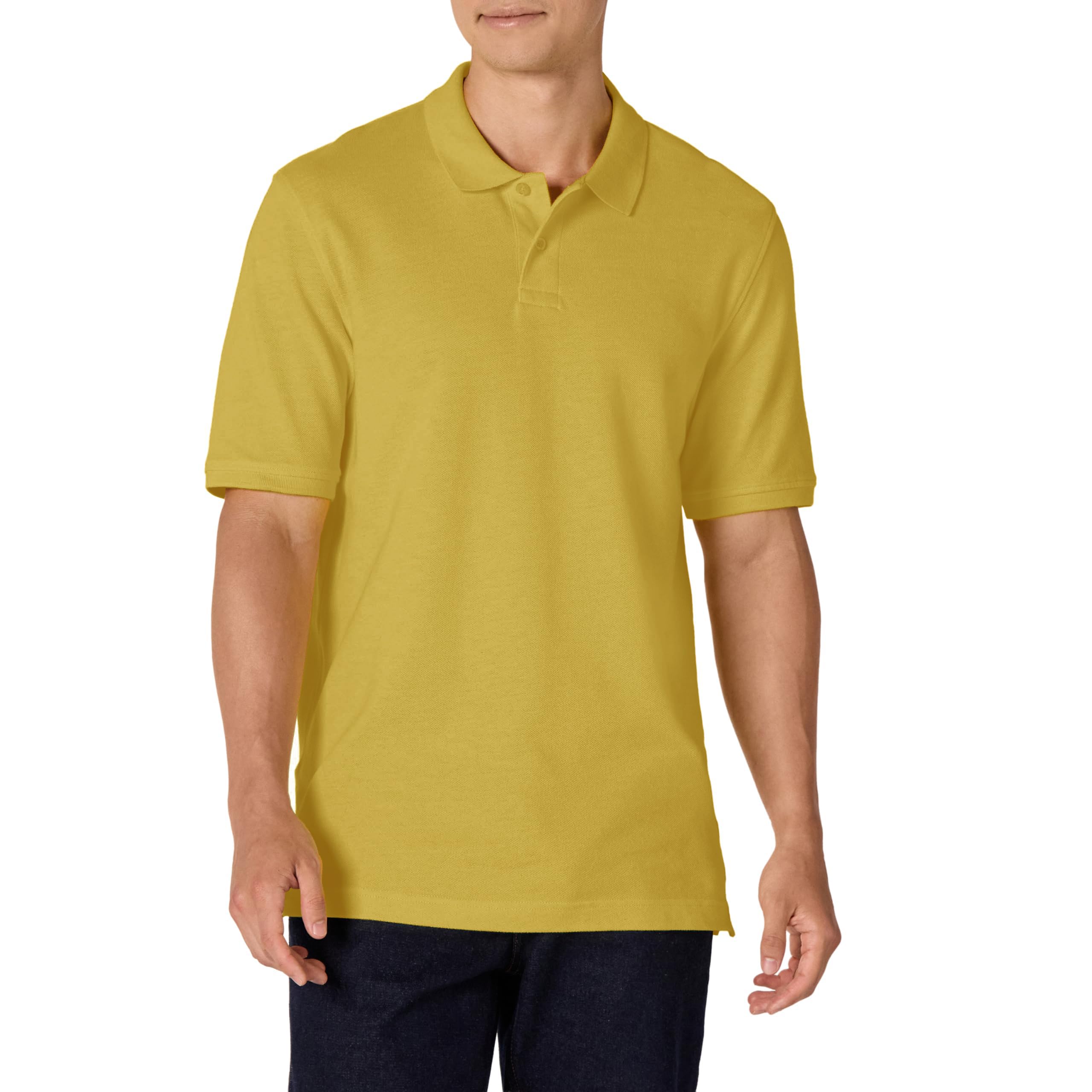Amazon Essentials Men's Regular-Fit Short-Sleeve Cotton Piqué Polo Shirt (Availa