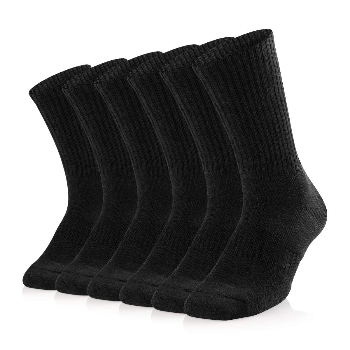 SOX TOWN Men's Moisture Wicking Breathable Performance Combed Cotton Cushion Cre
