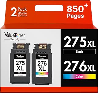 PG-275XL/CL-276XL Replacement for Canon Ink 275 276 Ink Cartridge 2 Pack | for Canon 275 276 Ink Cartridge for PIXMA TR4720 TS3720 TS3522 TS3520 TS3722 TS3500 TR4722 TR4723 TR4700 Imprimante Ink