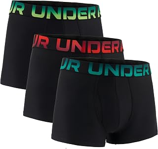 Under Armour Tech Performance Men's 3-Pack Boxer Briefs - 8cm Leg Length - Breathable, Moisture Wicking, Soft Touch, All Day Comfort