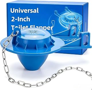 WELCAPAC 2-Inch Universal Toilet Flapper Replacement Kit,Equipped with a Toilet Chain,Compatible with Kohler, Gerber, Toto, 2'' Flush valves Toilets & Most American Standard Toilet Tank(Blue)
