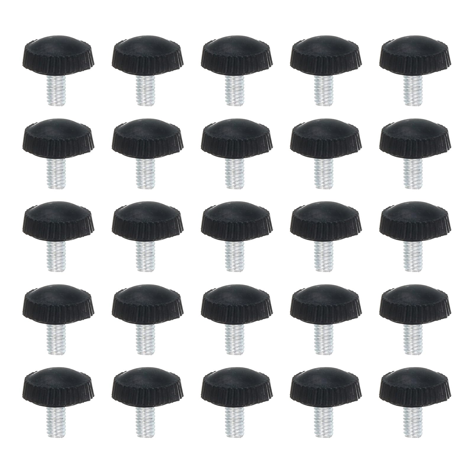 40 Pcs M4 x 8mm Threaded Knurled Thumb Screws, Zinc Plated Carbon Steel Clamping