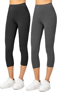 Merry Style MS10-144 Women's 3/4 Leggings, Viscose, Pack of 2