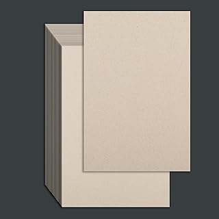 Wooqu 25Pcs Book Board Chipboard, for Book Binding(Gray,5.5x8.5Inch 80PT) | Recycled Paper Pulp, High Stiffness & Smooth Surface Binders Board, Box Packaged, Ideal for Book Cover & DIY Craft