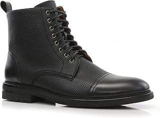 Polar Fox Men's Ankle Dress Boots | Lace-up Casual Fashion Boot Collection | Cap Toe & Plain Toe Styles |