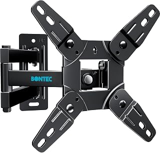 BONTEC TV Wall Bracket for 13-42 Inch TVs, Full Motion TV Wall Mount, 20 kg | Max VESA 200x200 mm, articulating arm, tilt swivel extension, LED LCD OLED, flat curved screens, home office use