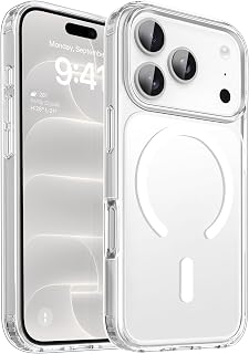 CACOE Magnetic Case for iPhone 18 Pro Max/17 Pro Max 6.9 inch, Clear | Compatible with MagSafe & Magnetic Car Phone Mount, Not Yellowing, Anti-Scratch