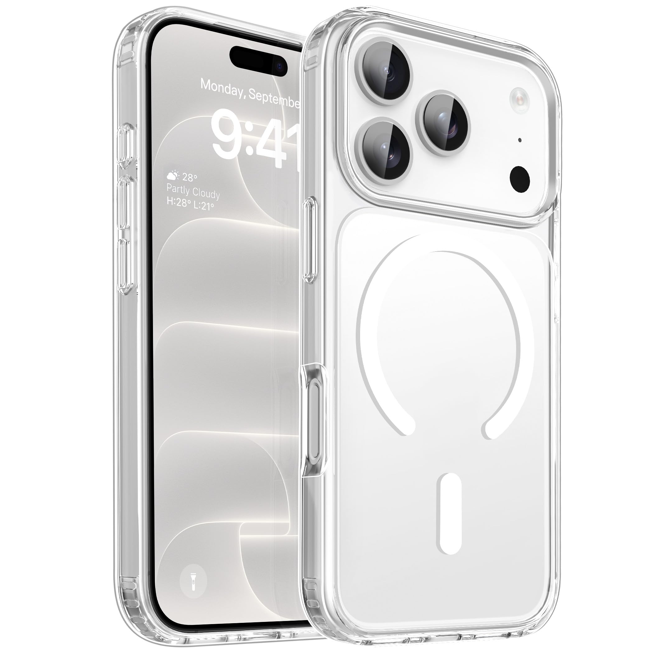 CACOE Magnetic Case for iPhone 18 Pro Max/17 Pro Max 6.9 inch, Clear | Compatibl