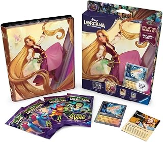 Ravensburger Disney Lorcana TCG: Collection Starter Set - Rapunzel Edition - 4 Booster Packs, Rapunzel Promo Card, Portfolio, Collector's Guide - Trading Card Game & Disney Collectible - Ages 8+