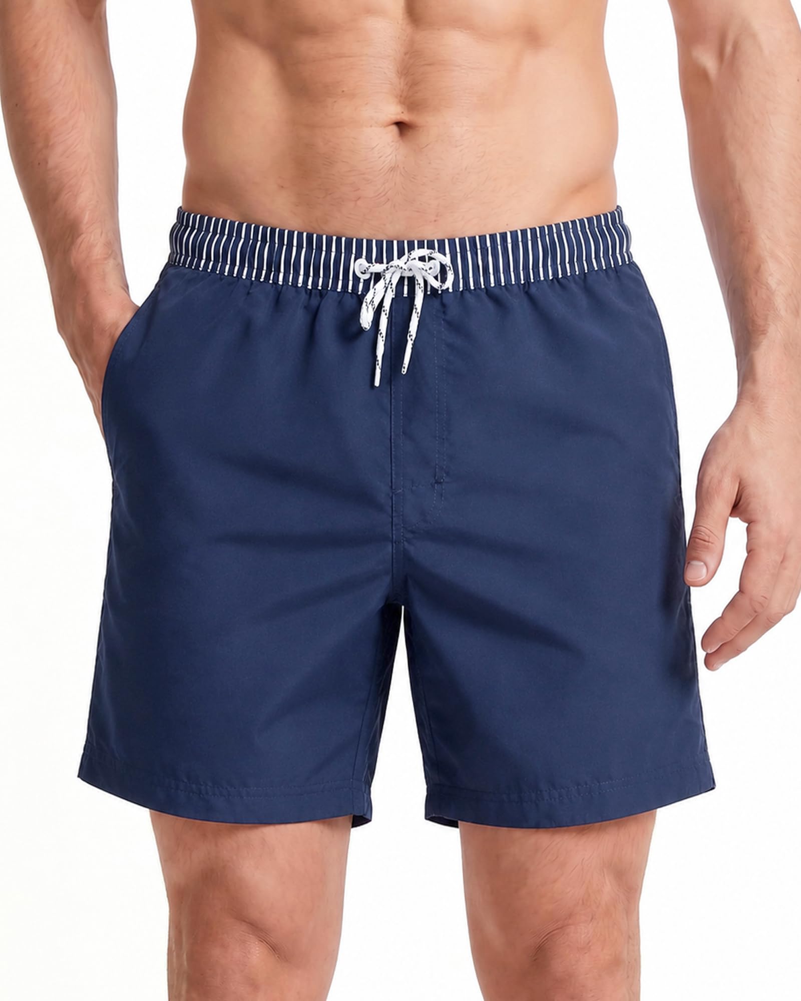 MaaMgic Men's Swim Shorts Fast Drying Beach Surfing Swimming Trunks Multi-Functi
