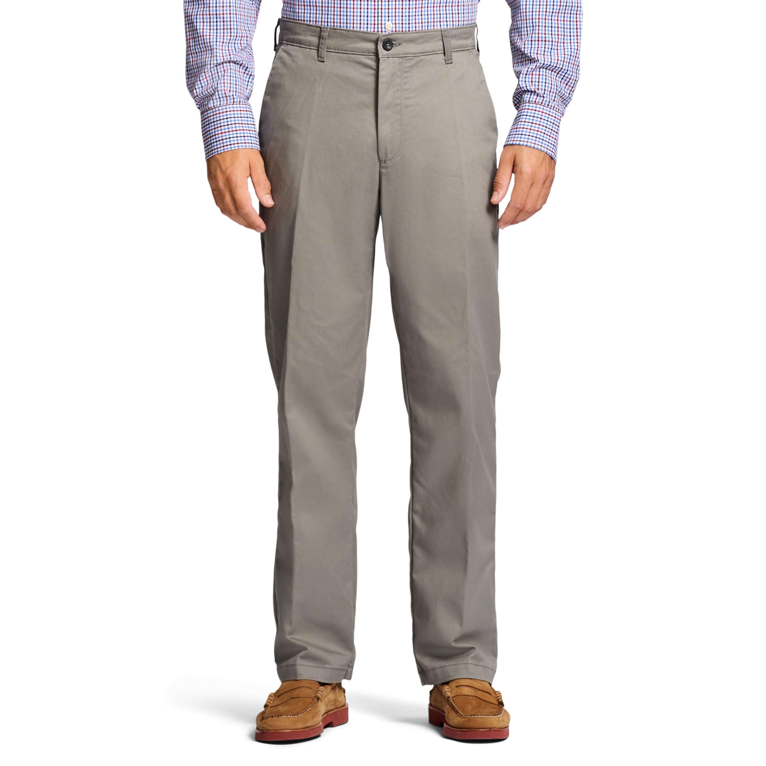 IZOD Mens Classic Fit Flat Front Stretch Chino Pant