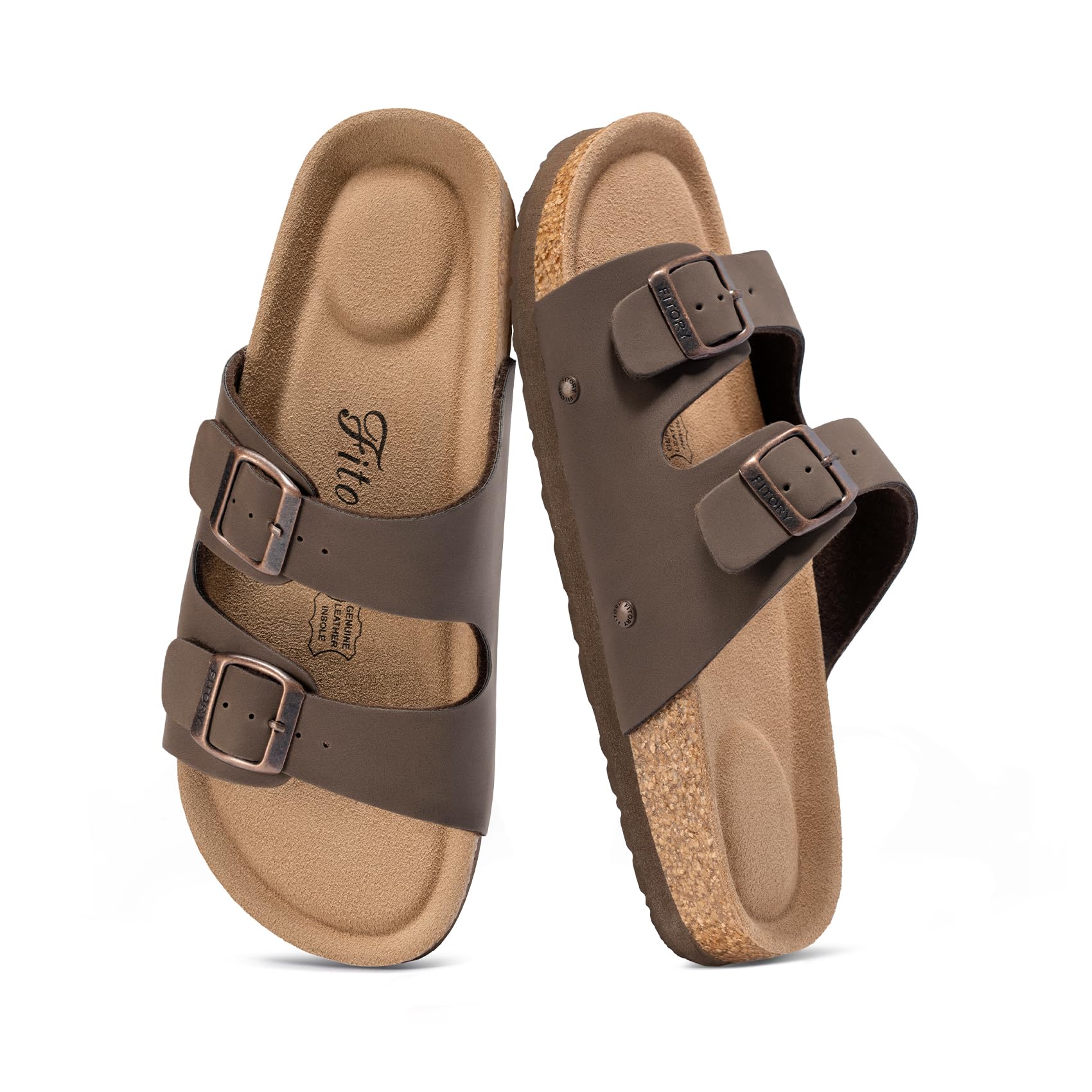 FITORY Women's Summer Comfortable Flat Mule Sandals