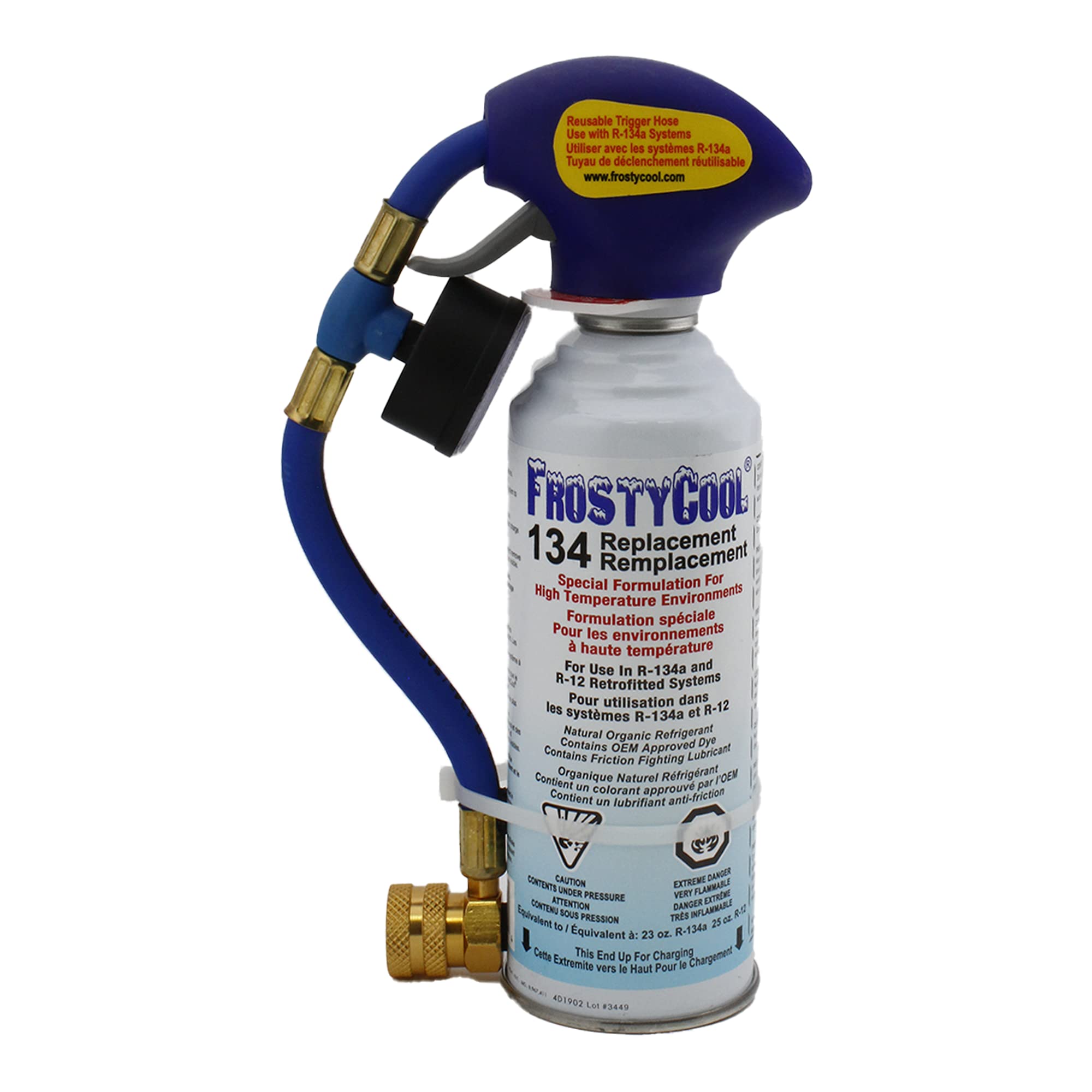 FrostyCool R134a Replacement Refrigerant 8 oz. Can with Trigger Hose (Equivalent