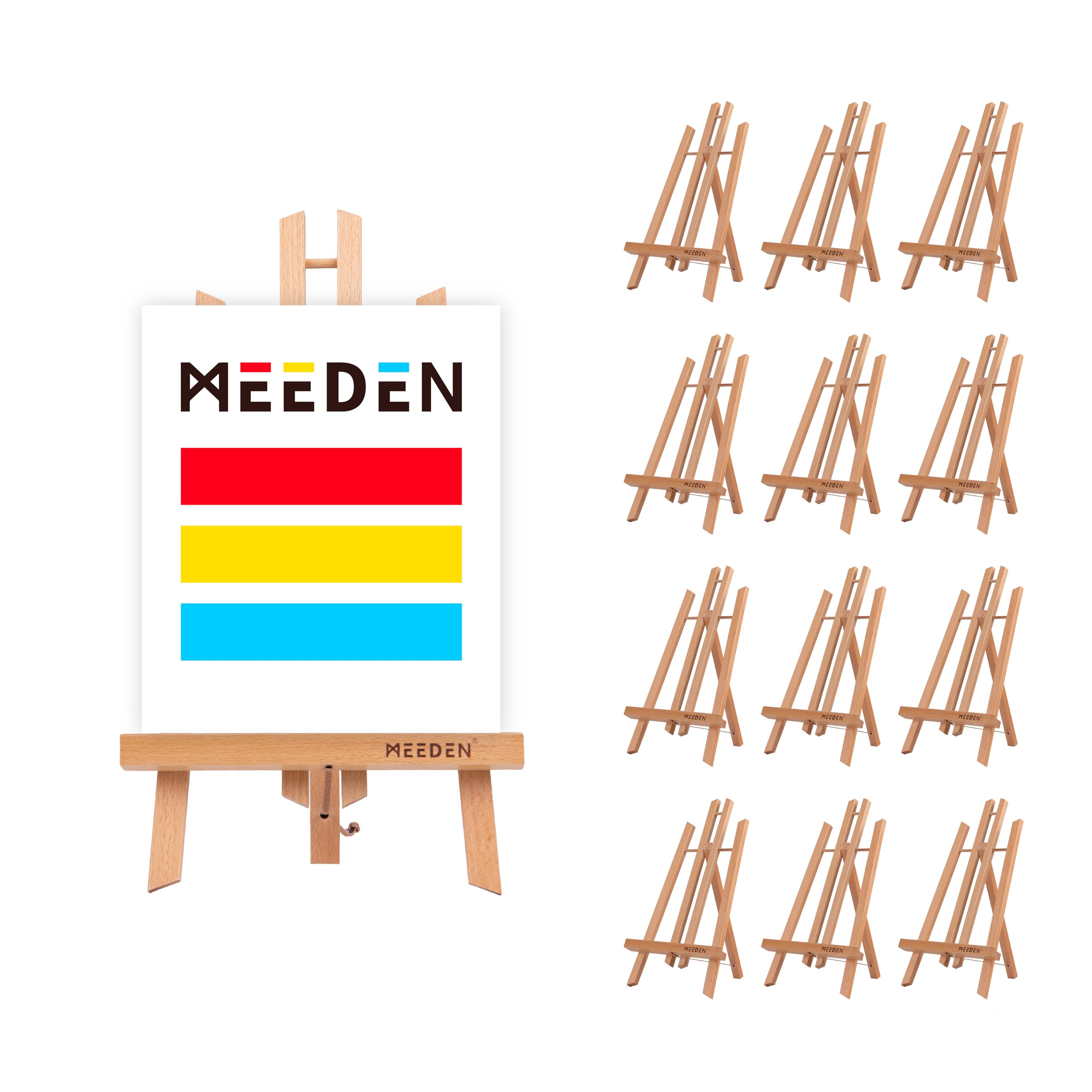 MEEDEN Table Easel for Painting: 12 Pack 40cn Beech Wood Display Easel