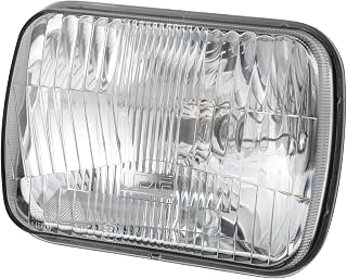 ASSY 8211 IPF Headlight, Lens Cut, Halogen, H4, Square, 2-Light Type, Positions, Curved Glass Lens, E-Mark, Compatible with New Low Beam Vehicle Inspections, Old Vehicles, Custom, Aluminum Die Cast Body