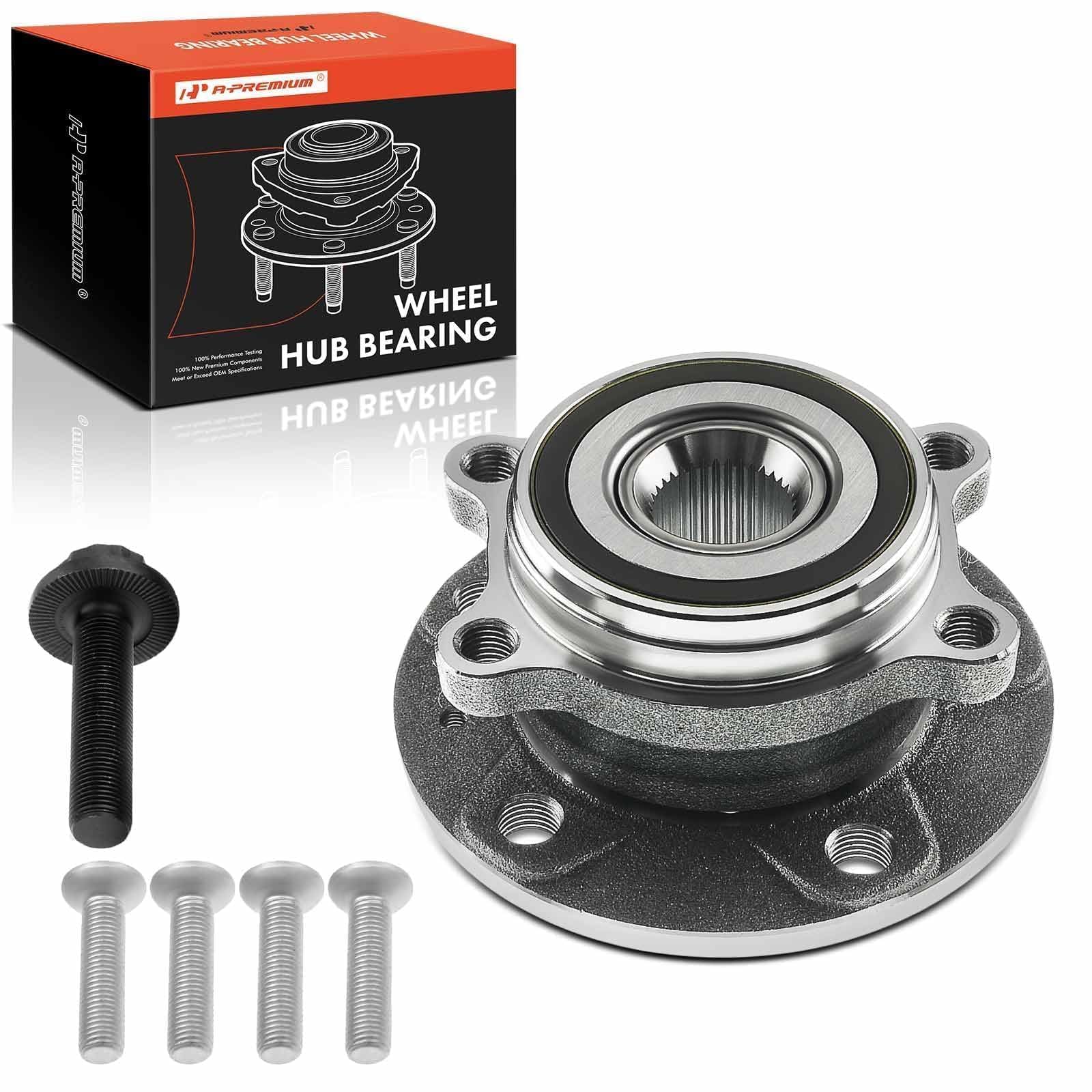 A-Premium Wheel Bearing and Hub Assembly Compatible with Volkswagen, Audi | for 