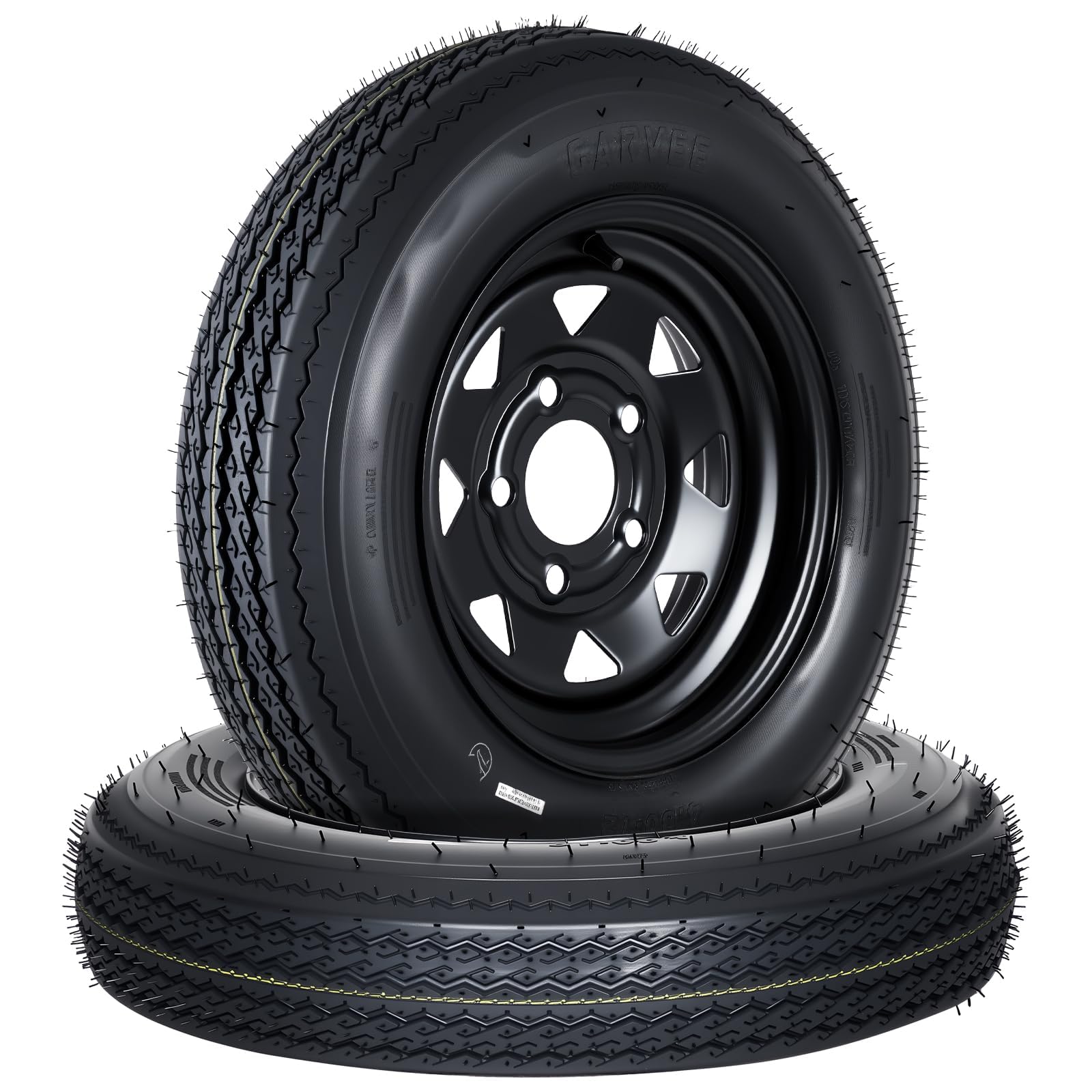 Garvee 2-Pack 4.80-12 4.80x12 Trailer Tires with 12" Rims | 480-12 Trailer Tire 