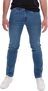 Kenneth Cole REACTION Mens Slim Fit Jeans, 2 Way Stretch Jeans, Slim Fit 5 Pockets, Stretch Denim Pants for Men