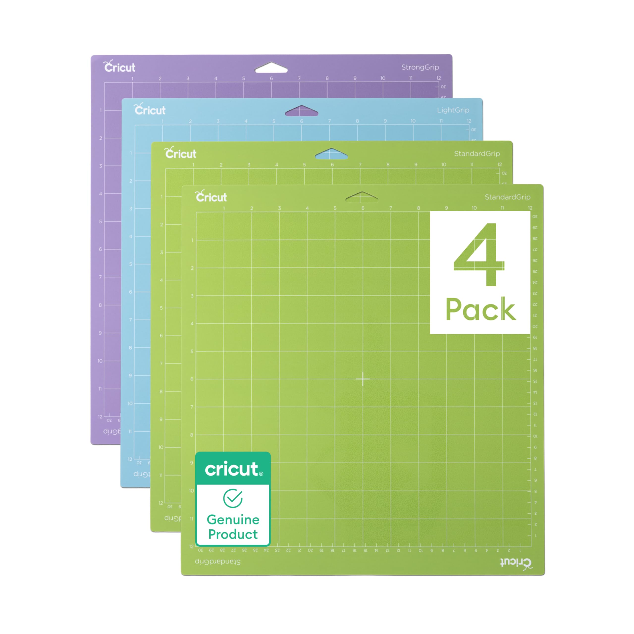 Cricut Cutting Mat Variety Pack (4 Count, 12in x 12in) | For Explore & Maker Mac