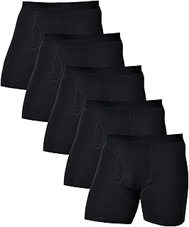 Comfneat Men's 6 Pack Boxer Shorts Cotton Long Leg Retro Shorts Soft Underwear