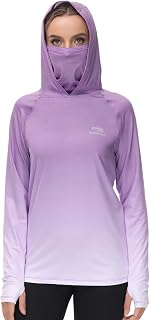 Bassdash FS23W Women's UPF 50+ Fishing Hooded Shirt with Face Mask and Thumb Holes
