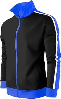 SCREENSHOT Mens Hip Hop Premium Slim Fit Comfort Track Jacket - Athletic Fitness Fashion Urban Lifestyle Streetwear Top